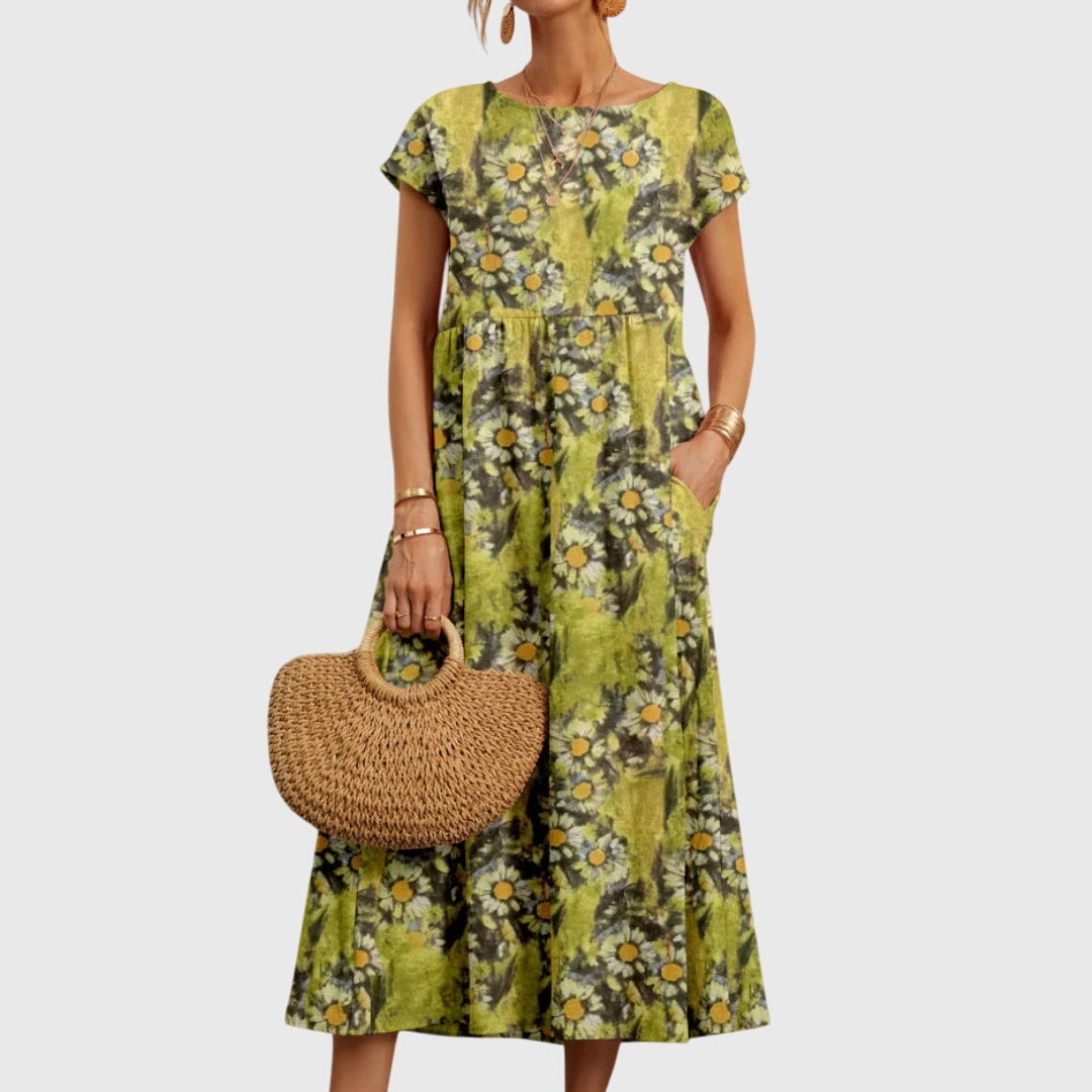 Tyylikäs Kukallinen Mekko