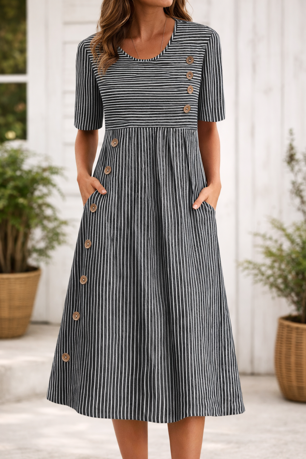Lina – Mekko nappiyksityiskohdilla