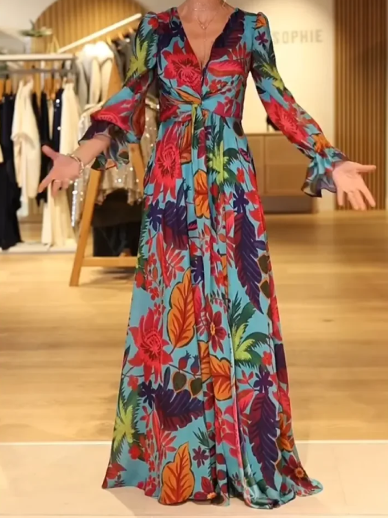 Mira – Tyylikäs mekko V-pääntiellä