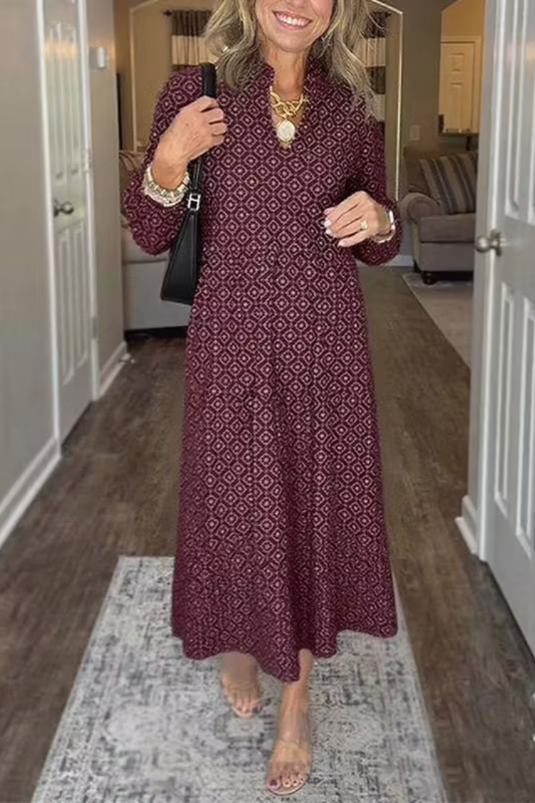 Selena – Printti mekko eleganssilla