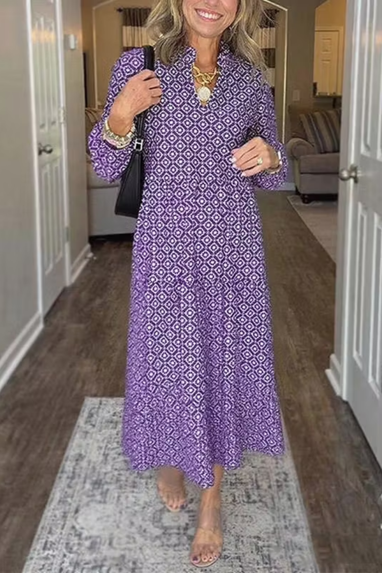 Selena – Printti mekko eleganssilla