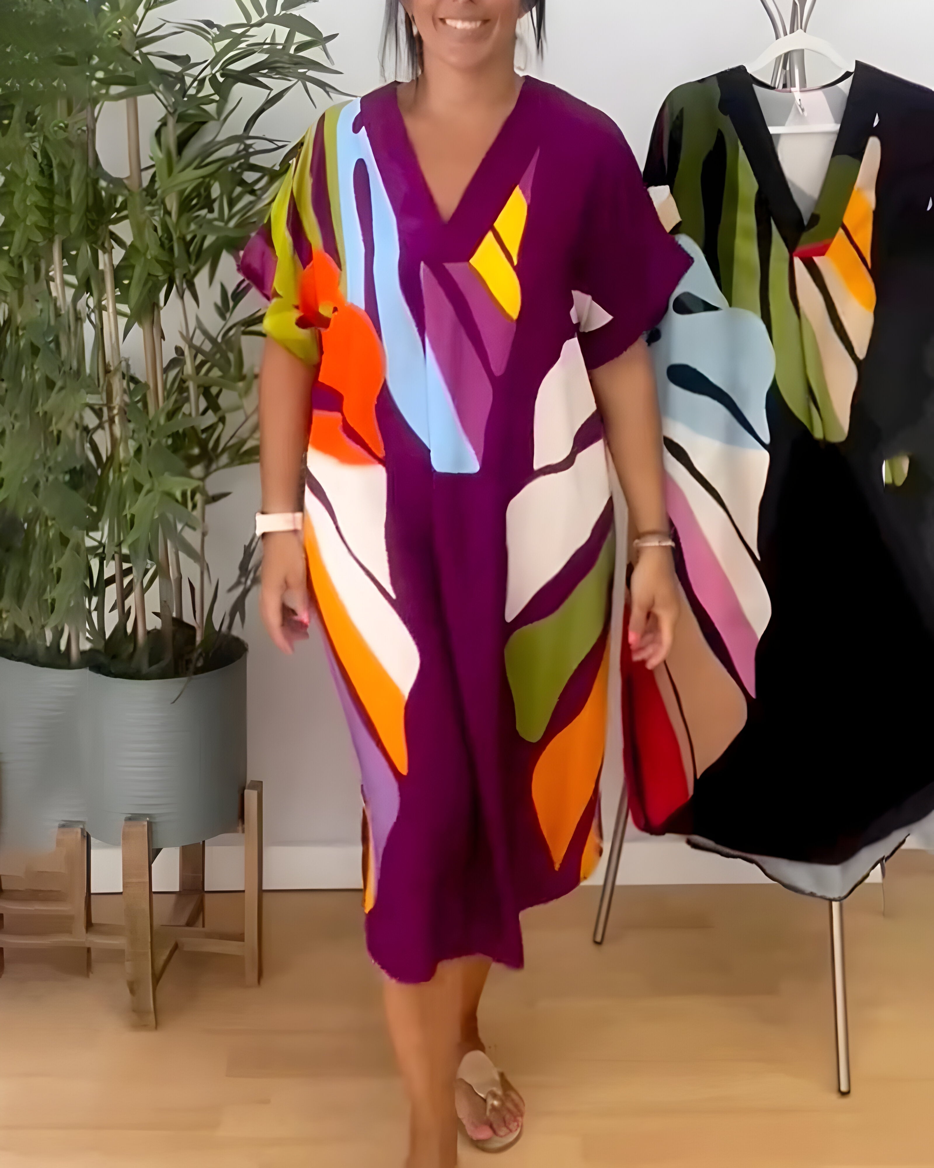 Rosaline™ - Värikäs rento mekko