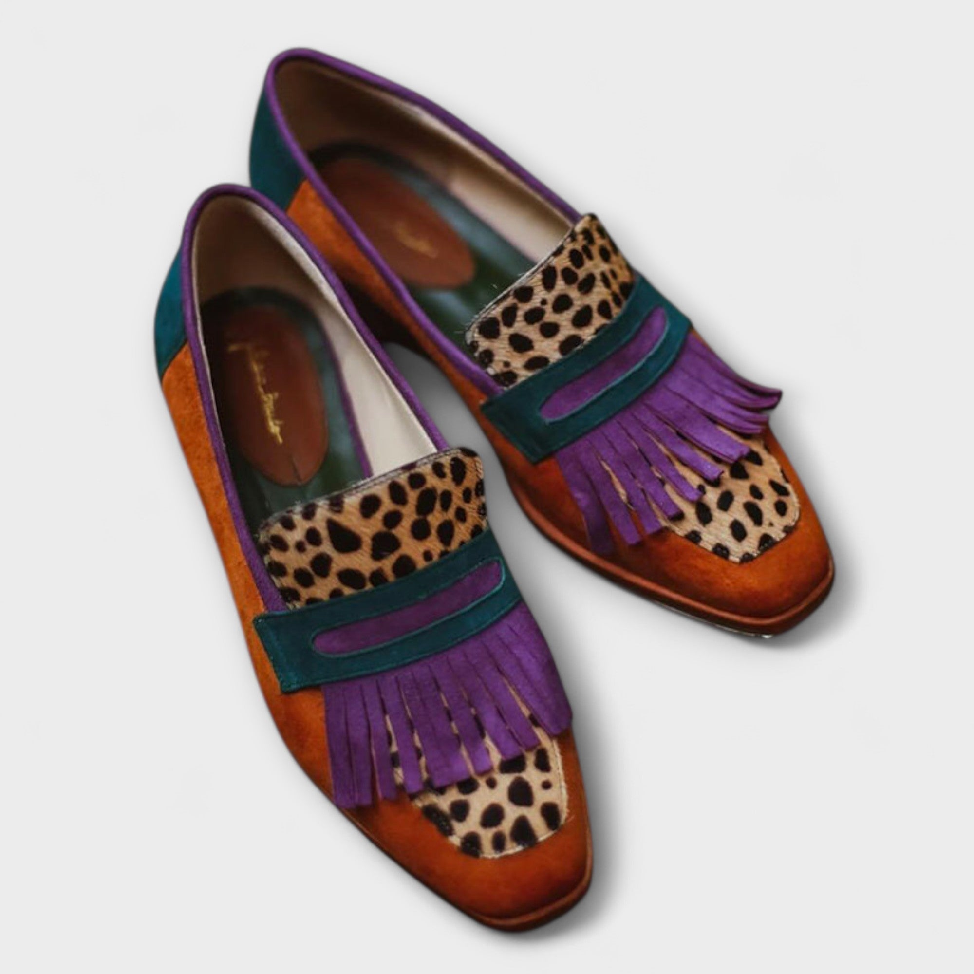 Fallon – Ruskea Loafer Leopardi-kuvalla