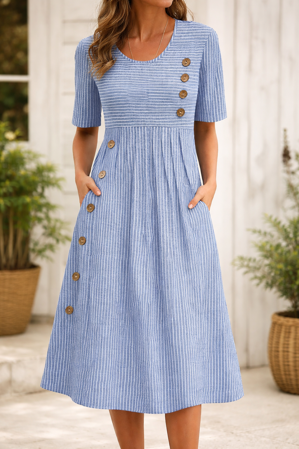 Lina – Mekko nappiyksityiskohdilla