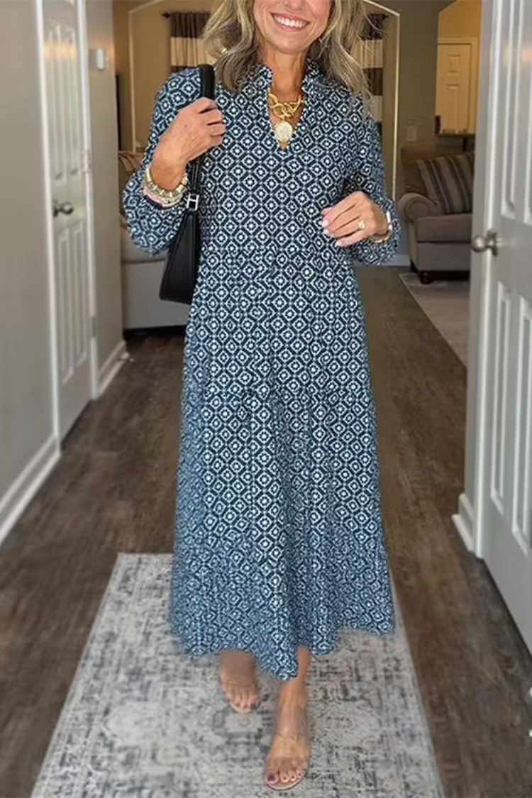 Selena – Printti mekko eleganssilla