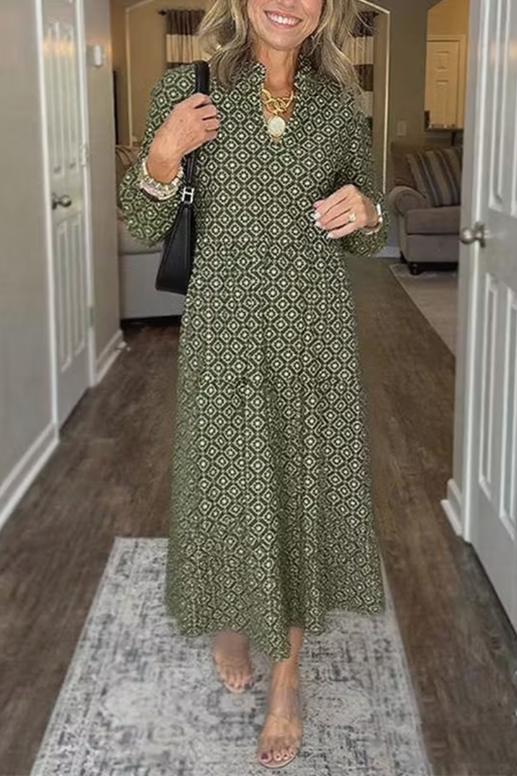 Selena – Printti mekko eleganssilla