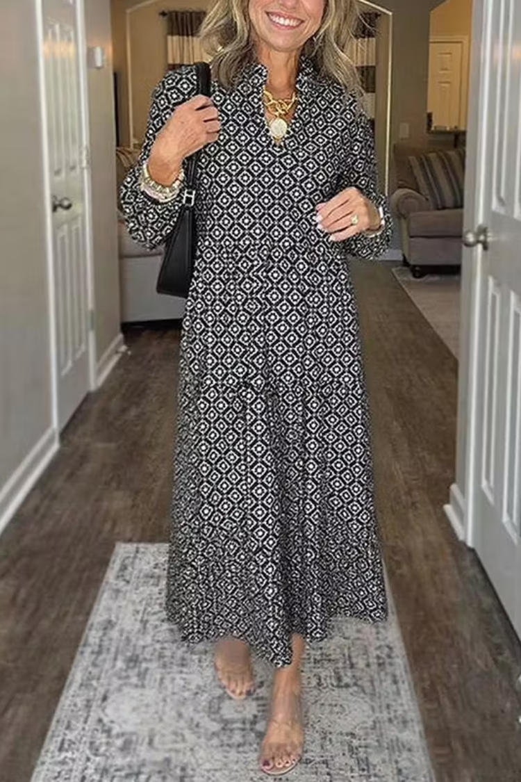 Selena – Printti mekko eleganssilla