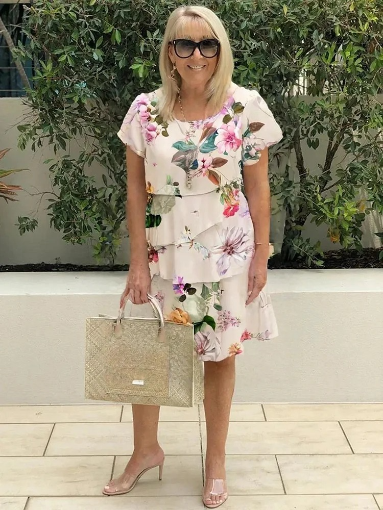 Isabel - Tyylikäs Kukallinen Maxi Mekko