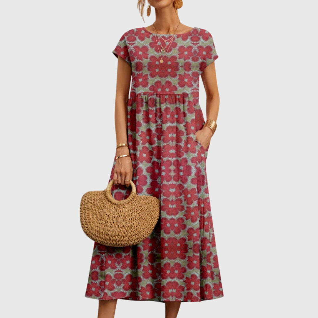 Tyylikäs Kukallinen Mekko